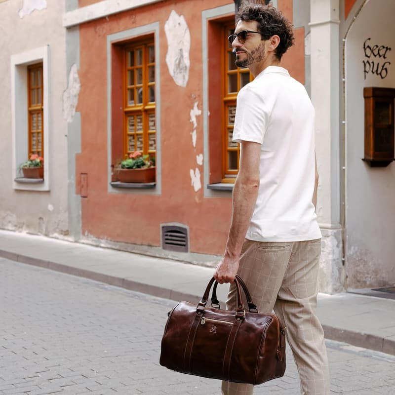 Edel elegante Reisetasche aus Leder für Herren und Damen