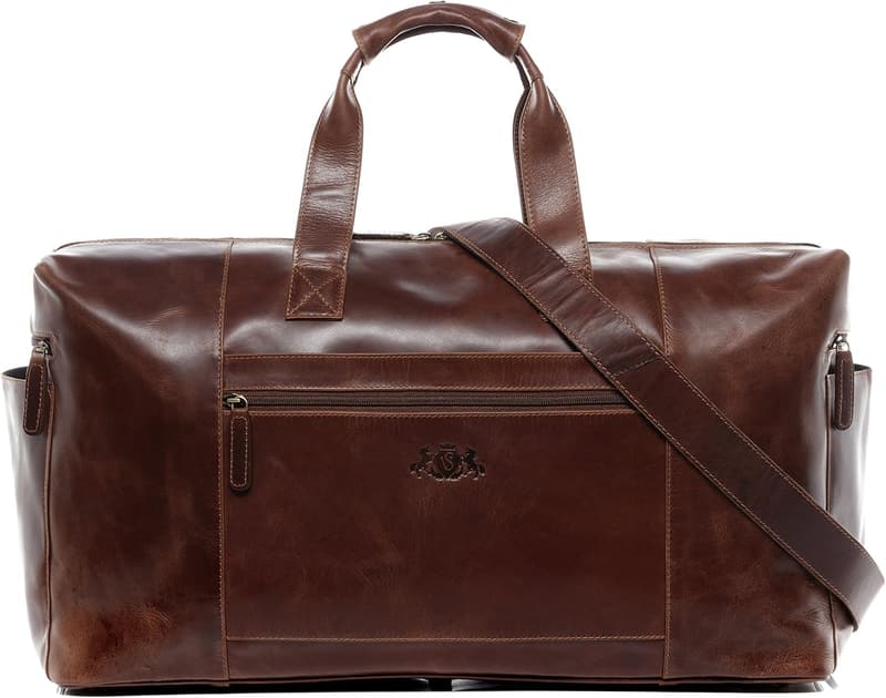 Handgefertigte XL Reisetasche aus echtem Leder für Herren und Damen