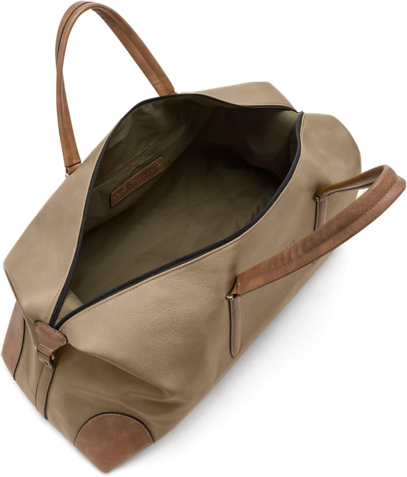 Vintage PU-Leder Reisetasche für Herren und Damen in Sandbraun