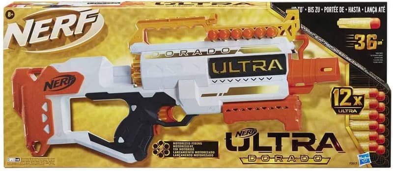 Hasbro F2017 Ultra Dorado motorisierter Blaster mit 12 Nerf Darts