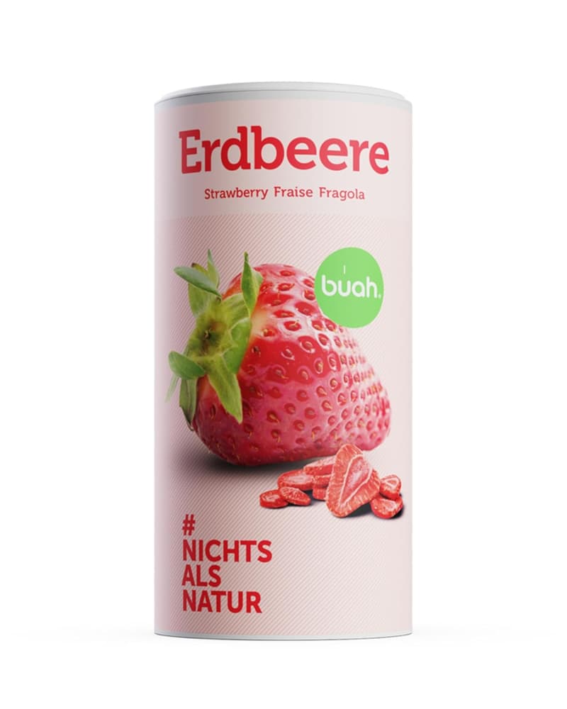 Gefriergetrocknete Erdbeer-Chips, vegan und ohne Zuckerzusatz, 96g