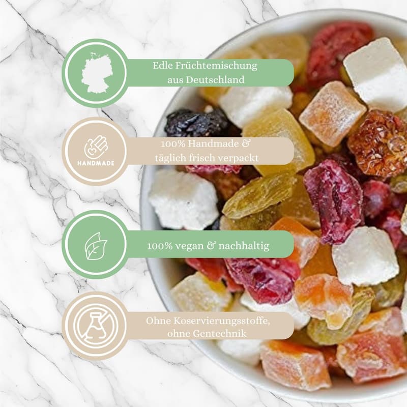 Hausgemachte Trockenfrüchte-Mischung nach Omas Rezept (1000 g)