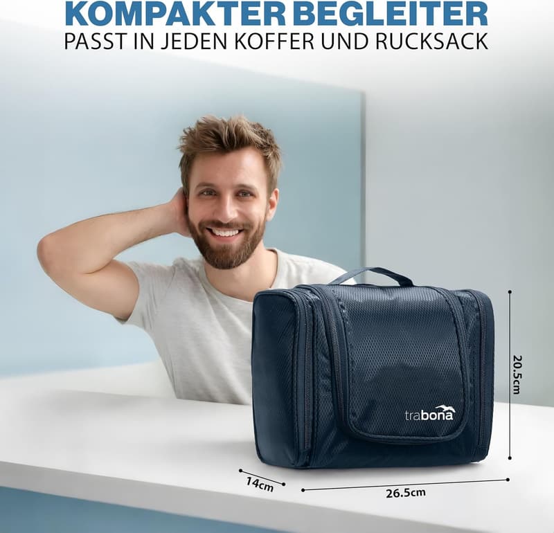 Hängender Kulturbeutel für Herren – Premium-Reise-Waschtasche 2025