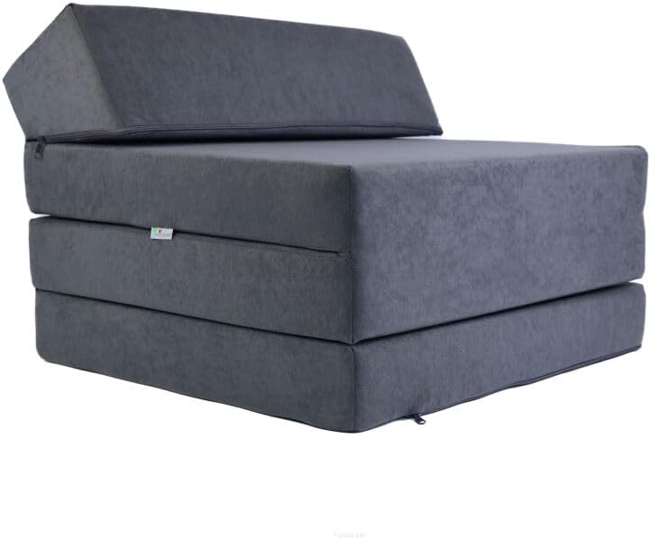 Faltmatratze 200x70 cm für Erwachsene - Waschbarer Bezug - Camping