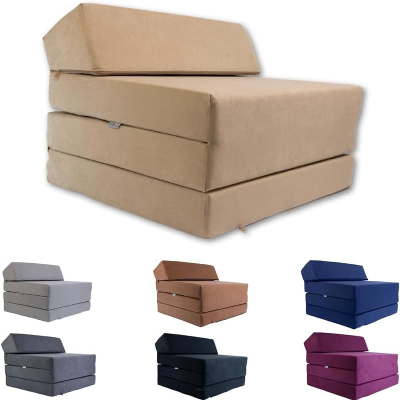 Faltmatratze 200x70 cm für Erwachsene - Waschbarer Bezug - Camping