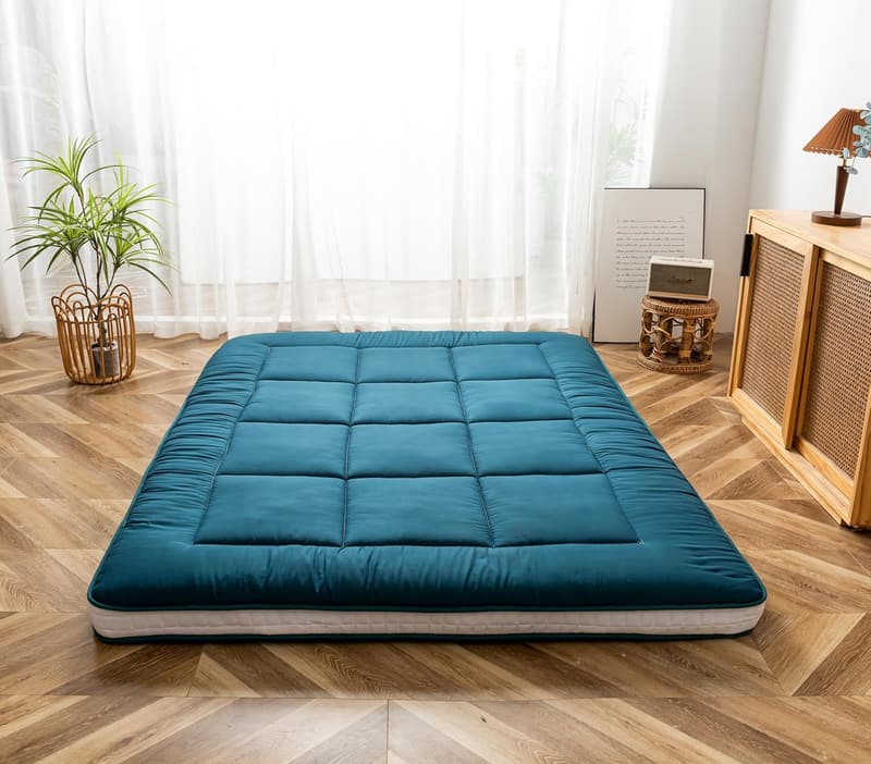 Gepolsterte Futon-Matratze für Gäste, Faltbare Isomatte, 150x200 cm