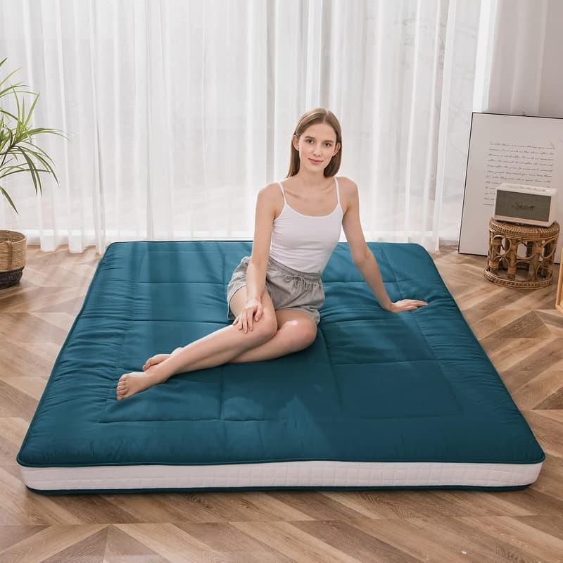 Gepolsterte Futon-Matratze für Gäste, Faltbare Isomatte, 150x200 cm