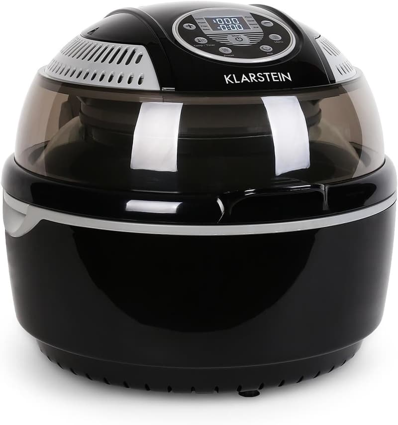 Klarstein VitAir Heißluftfritteuse, 1400 Watt, fettfreies Frittieren, schwarz