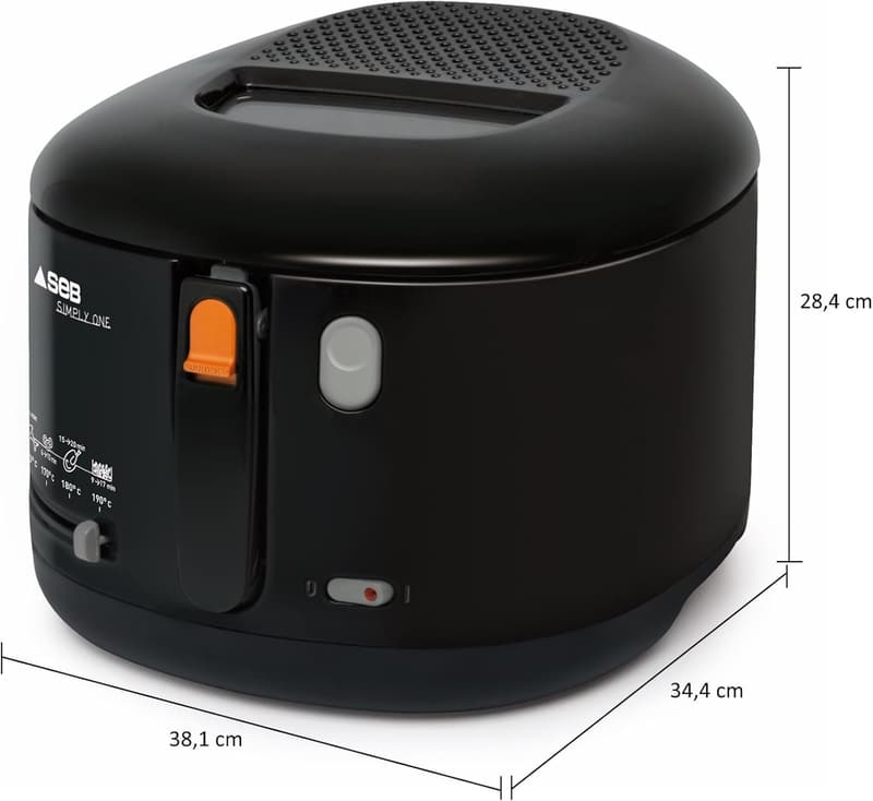 Tefal Simply One XL Elektrische Fritteuse, 1,2 kg, mit Sichtfenster und Kühlwandsystem