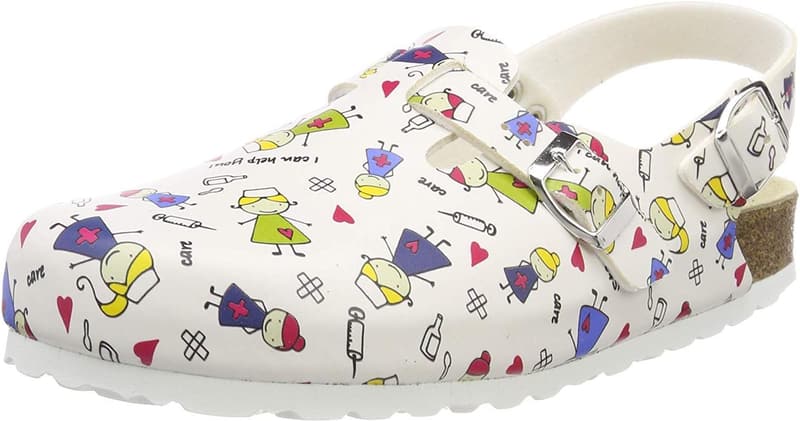 Weeger-Clogs mit Fersenriemen in Weiß, Größe 35 für Frauen