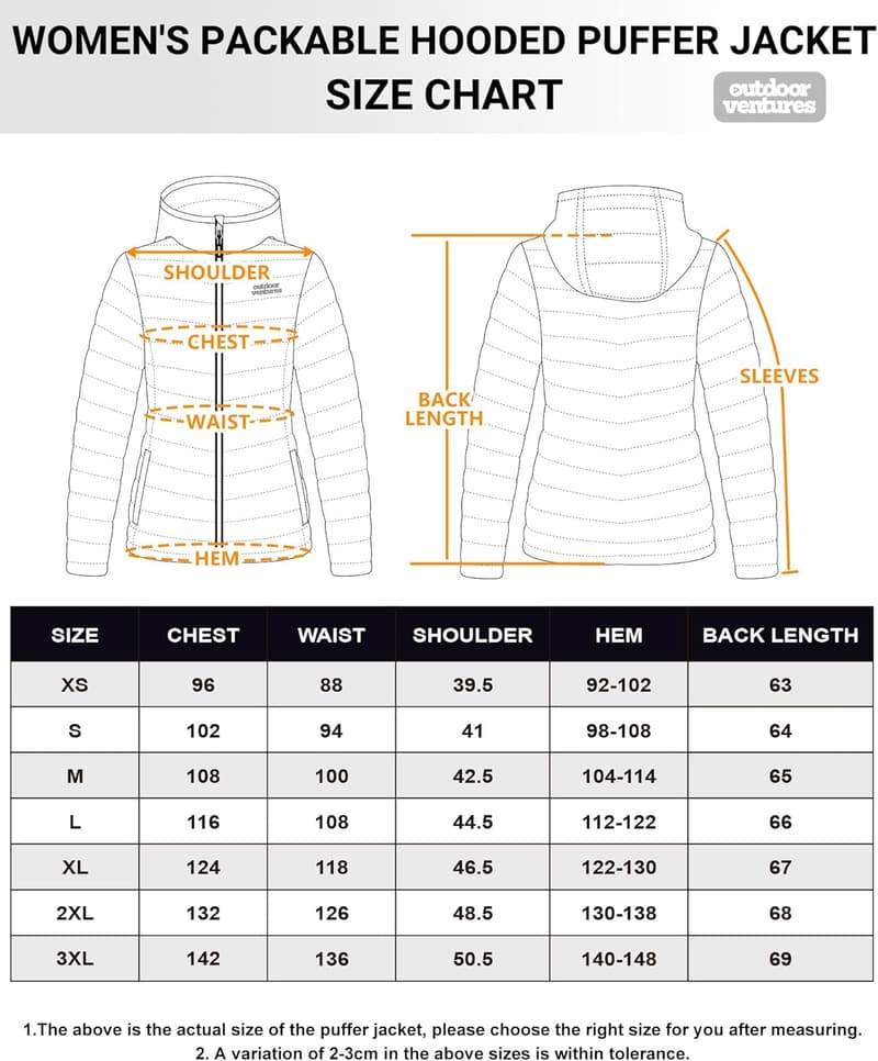 Leichte Damen Steppjacke mit Kapuze für Freizeit und Reisen
