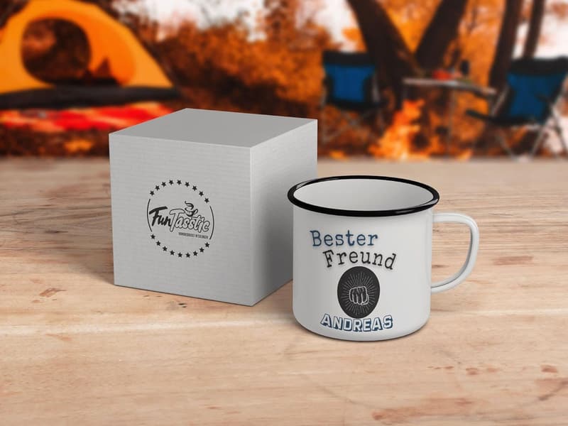 Emaille Tasse 
