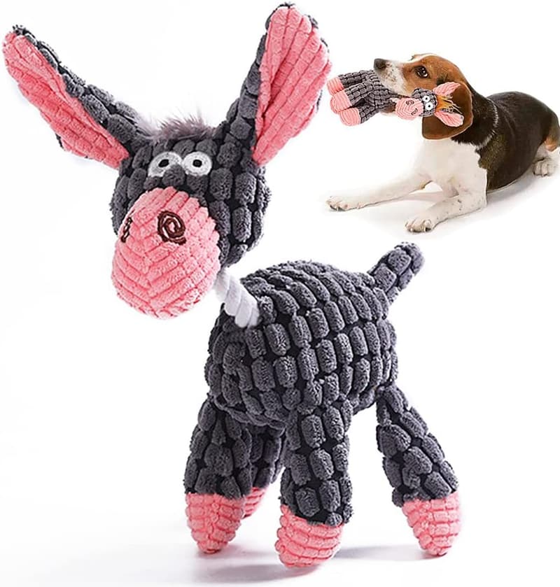 Quietschendes Plüsch-Hundespielzeug für kleine bis mittelgroße Hunde
