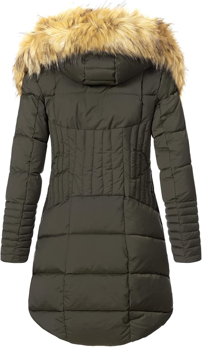 Damen Winterjacke mit Kunstfellkragen – Rock Creek D-434