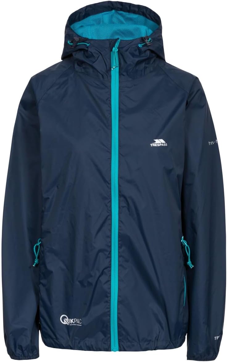 Trespass Damen Qikpac Regenjacke, kompakt und zusammenrollbar
