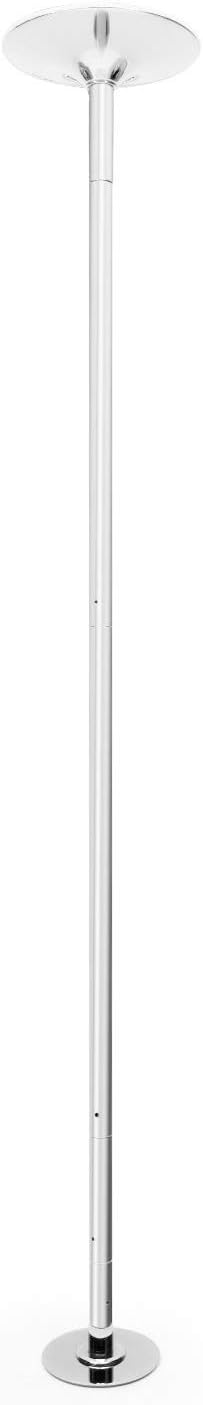 Klarfit Luxor Pole Dance Stange - Transportable Edelstahl-Tanzstange, 2,74 m, drehend/statisch, bis 120 kg, 45 mm