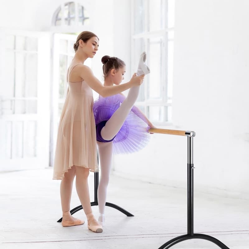 Freistehende Ballettstange mit Höhenverstellung 70-113 cm aus Stahl