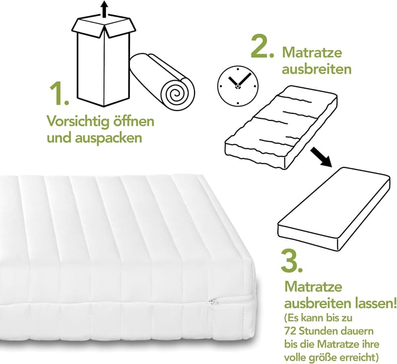 Ergonomische Kaltschaummatratze DREAMSTAR 120x200 cm, H2/H3, Öko-Tex