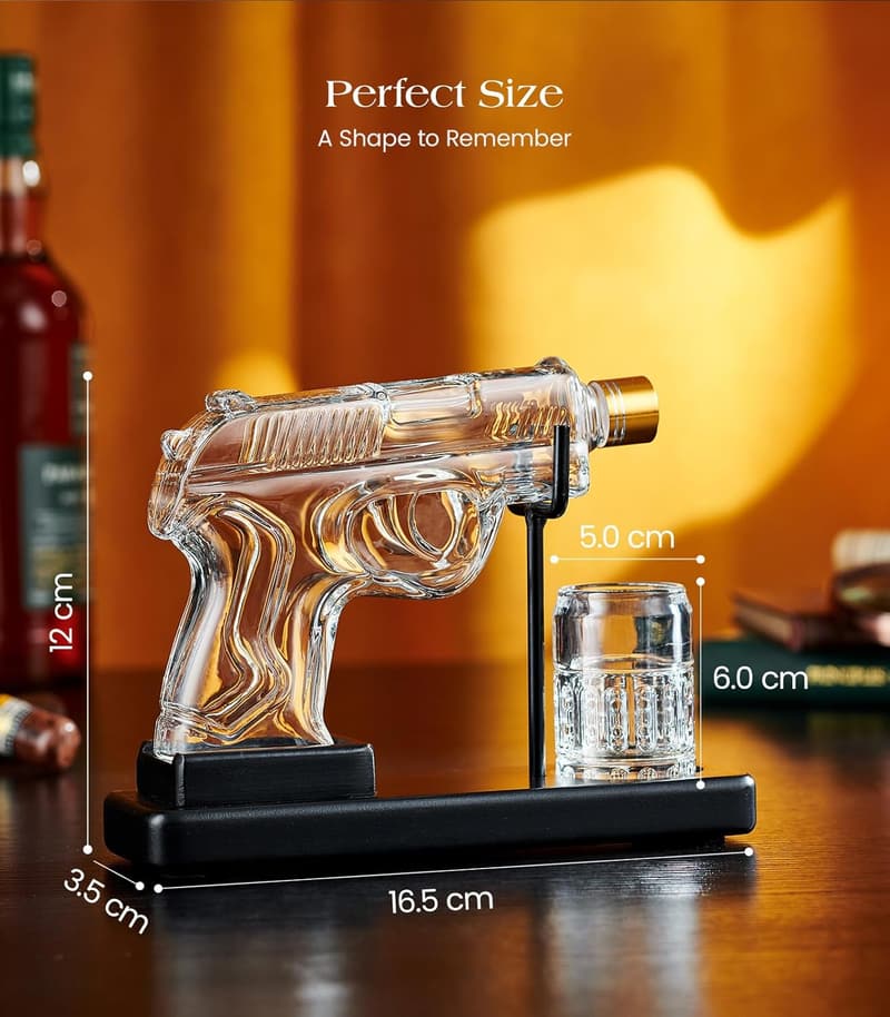 Mini Whisky Dekanter Set mit Glas – Geschenkidee zum Jahrestag für Männer