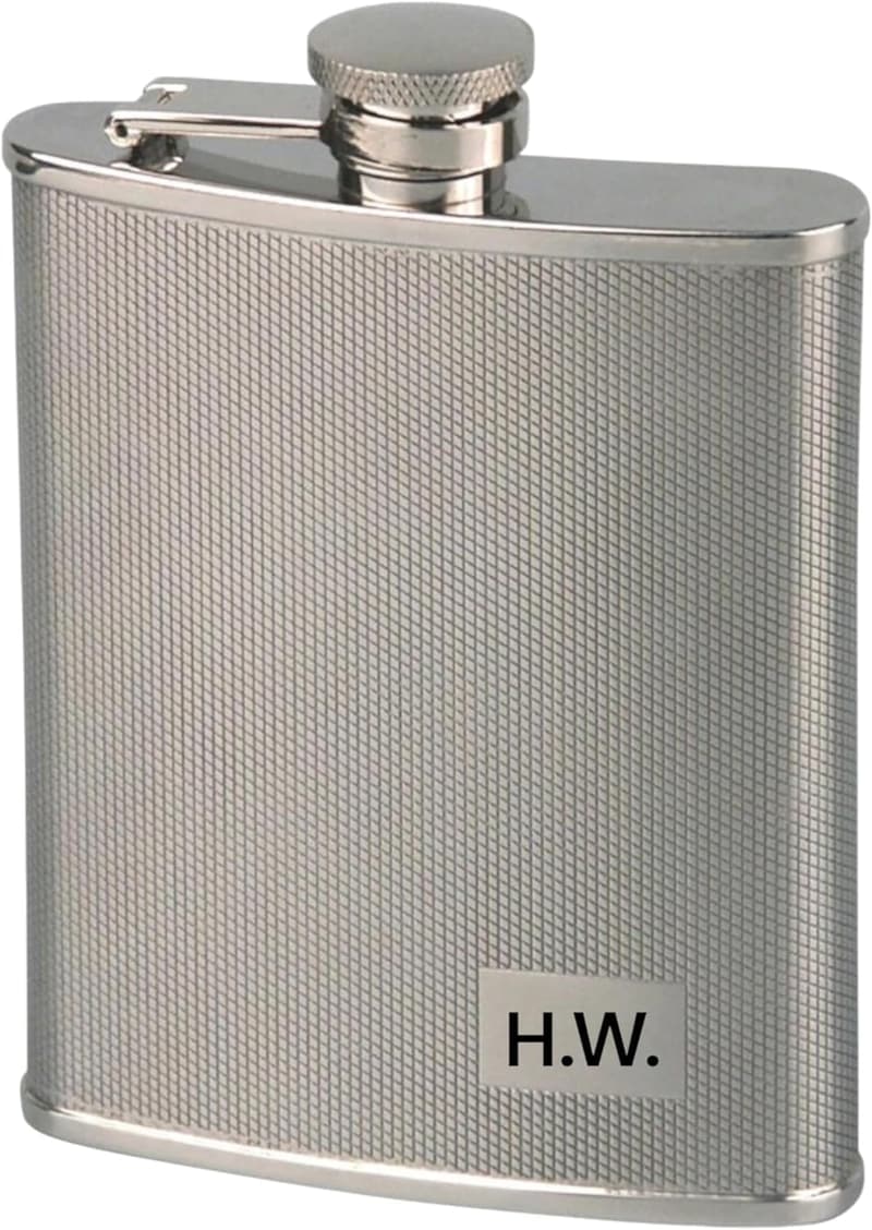 Personalisierter Flachmann mit Gravur – 240ml Geschenk für Männer und Frauen