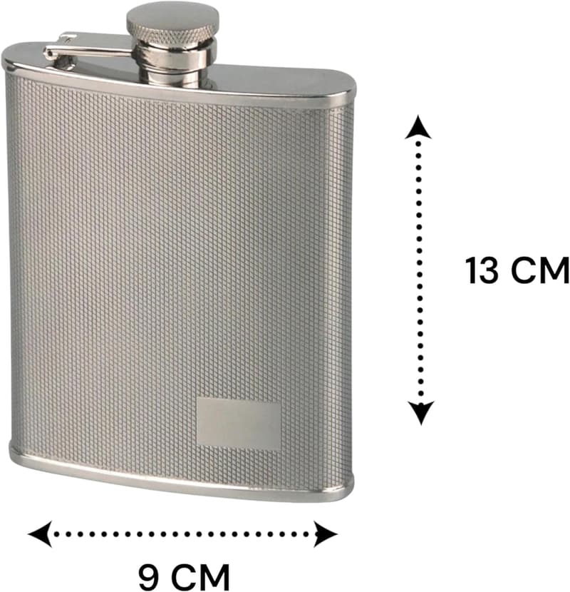 Personalisierter Flachmann mit Gravur – 240ml Geschenk für Männer und Frauen