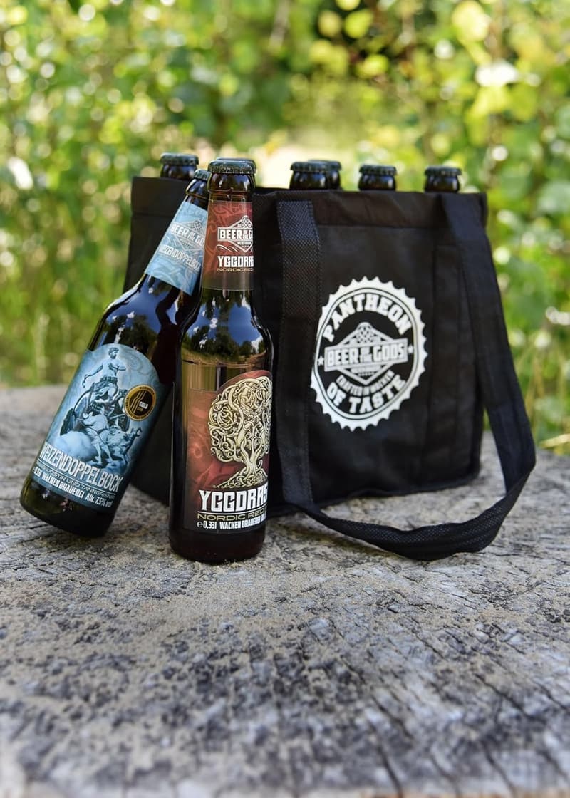 Wikinger Handtasche für Männer – 8x0,33L Flaschen – Wacken Brauerei