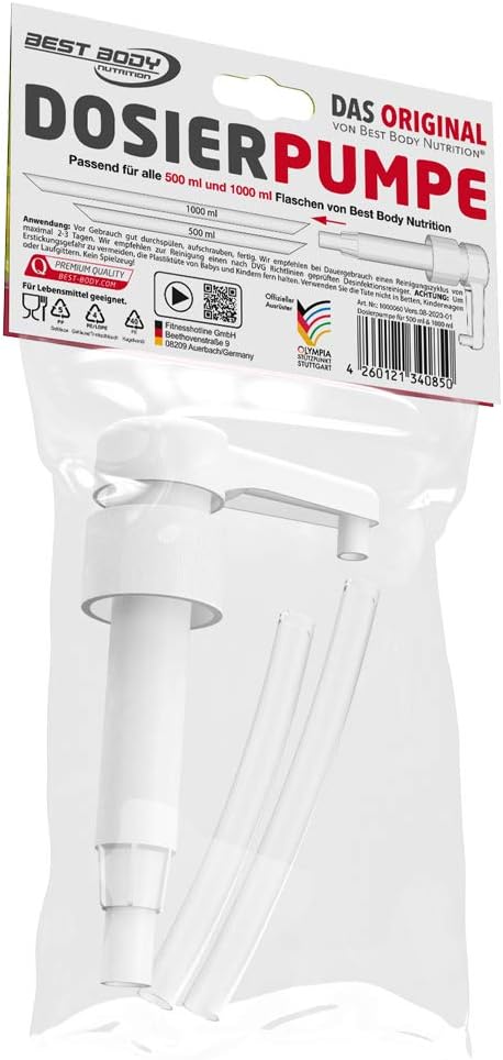 Dosierpumpe für 500ml und 1000ml Flaschen – 5ml Hub für Vital Drinks