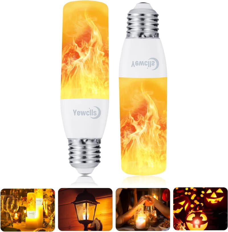 Flammeneffekt LED Glühbirne E27 für Halloween und Feiern (2er Set)