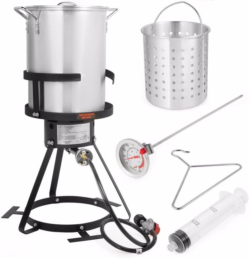 Barton 30QT Gasfritteuse für Truthahn und Meeresfrüchte mit Deckel