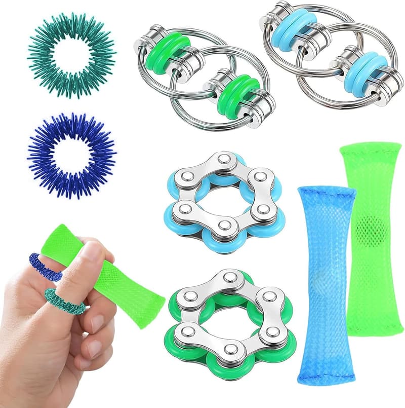 8 Stück Fidget Spielzeug Set für Stressabbau und ADHS