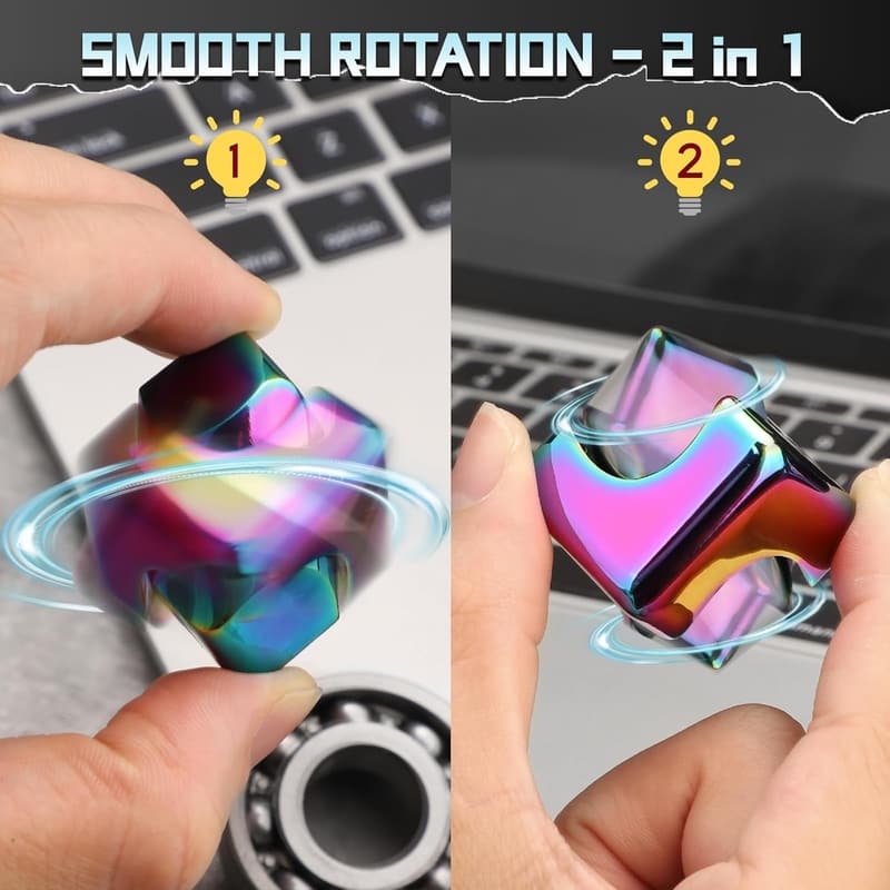 Metall Fidget Spinner Block – Stressabbau-Spielzeug für Erwachsene und Kinder