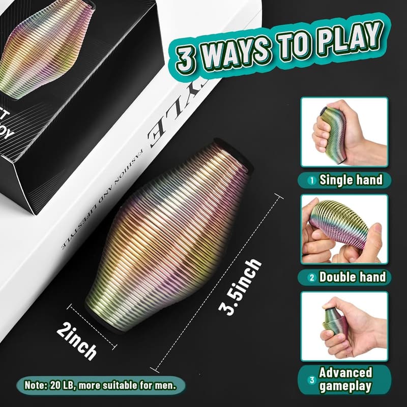 Rainbow Metall Feder Fidget Spielzeug für Erwachsene aus Metall
