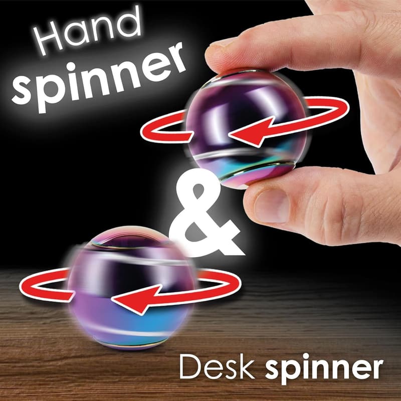 Metallischer Fidget Spinner für Stressabbau – Für Kinder und Erwachsene