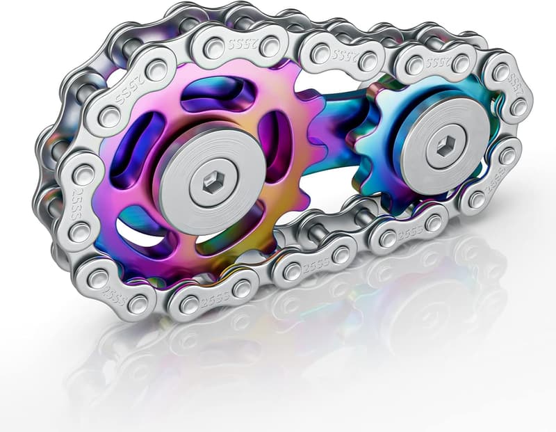 Fidget Spinner aus Metall mit Fahrradkette für Erwachsene und Kinder