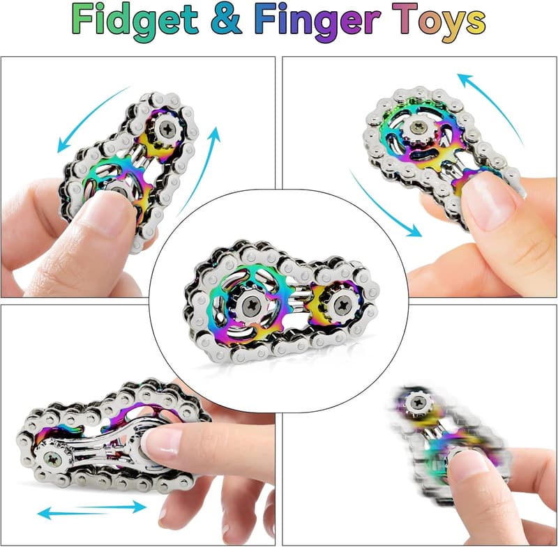 Fidget Spielzeug aus Metall mit Fahrradkette für Erwachsene - Angstlinderung