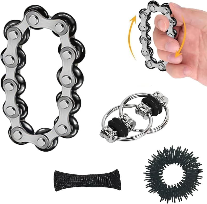 Fidget Spielzeug Set mit Fahrraddesign für Stressabbau