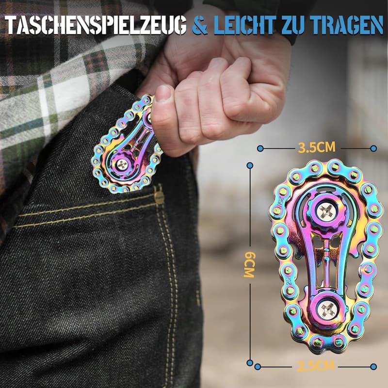 Regenbogen Fidget Spinner aus Metall für Kinder und Erwachsene