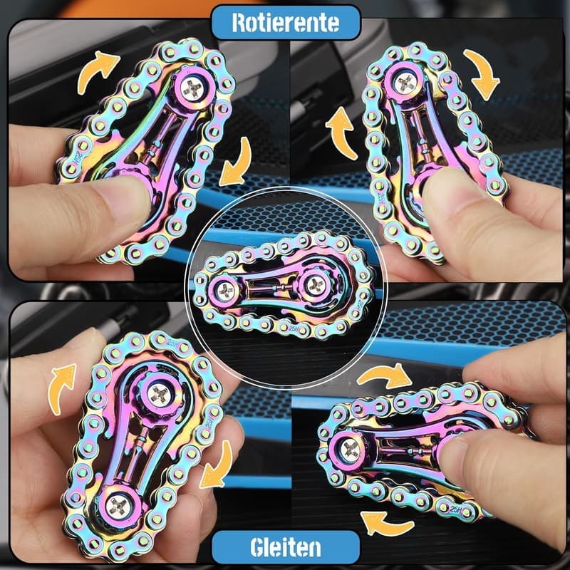 Regenbogen Fidget Spinner aus Metall für Kinder und Erwachsene