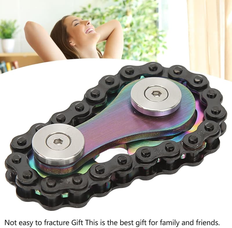 Fidget Spielzeug aus Metall mit abnehmbaren Fahrradkettenrädern