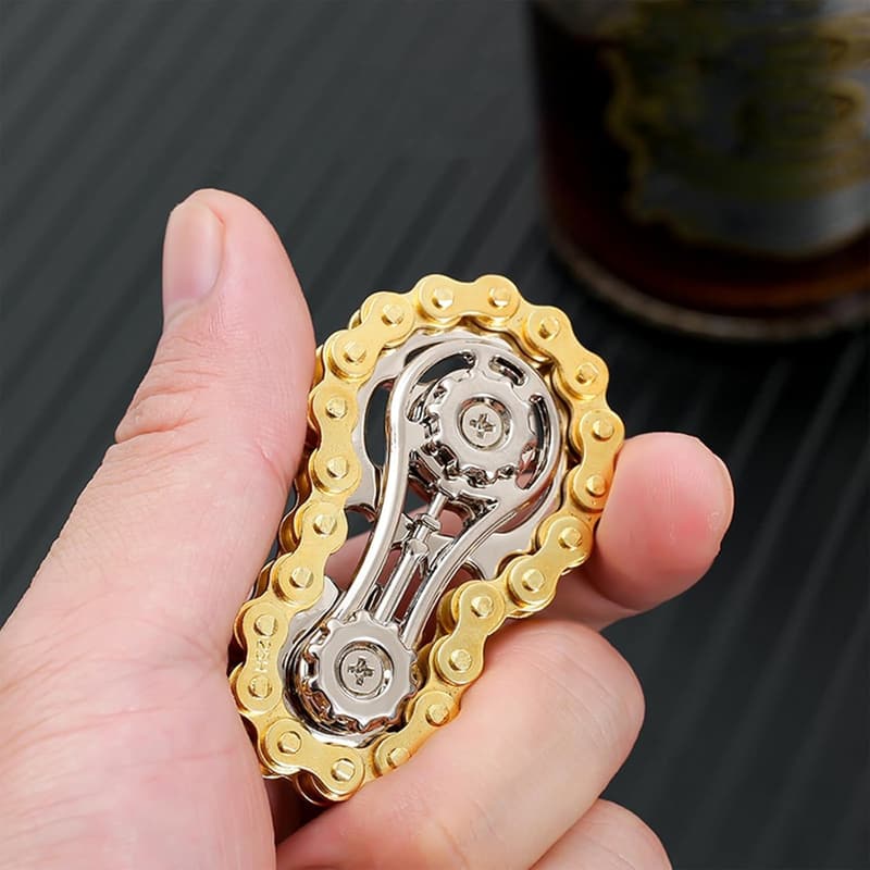 Kinetisches Fidget Spielzeug aus Metall für Kinder und Erwachsene (golden)