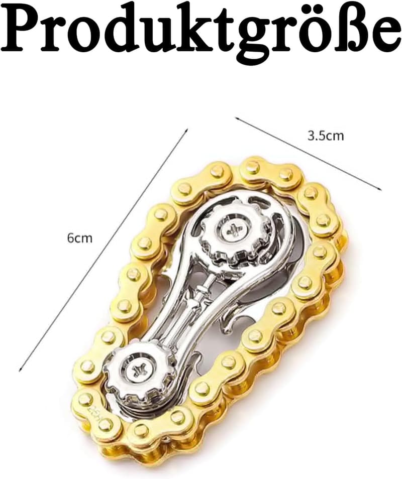 Kinetisches Fidget Spielzeug aus Metall für Kinder und Erwachsene (golden)