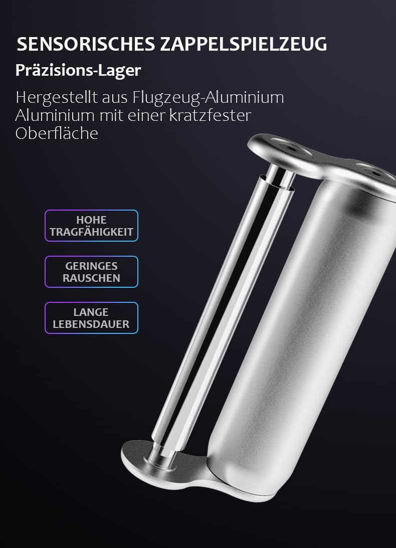 Handheld Fidget Spielzeug für Erwachsene - Silberner Palm Roller zur Stressbewältigung