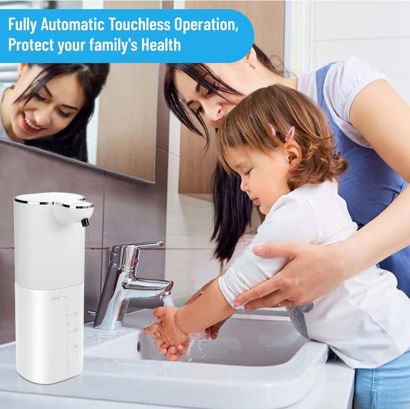 Automatischer Seifenspender mit Sensor, 400ml, USB wiederaufladbar, IPX5 wasserdicht