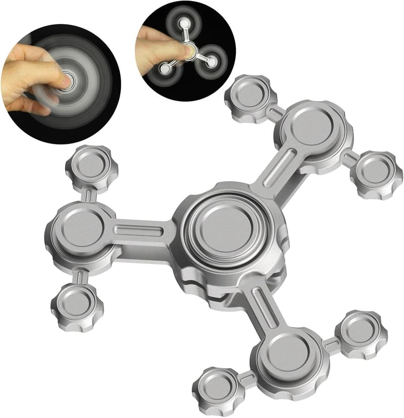 Fidget Spinner aus Metall - Geschenk für Kinder und Erwachsene