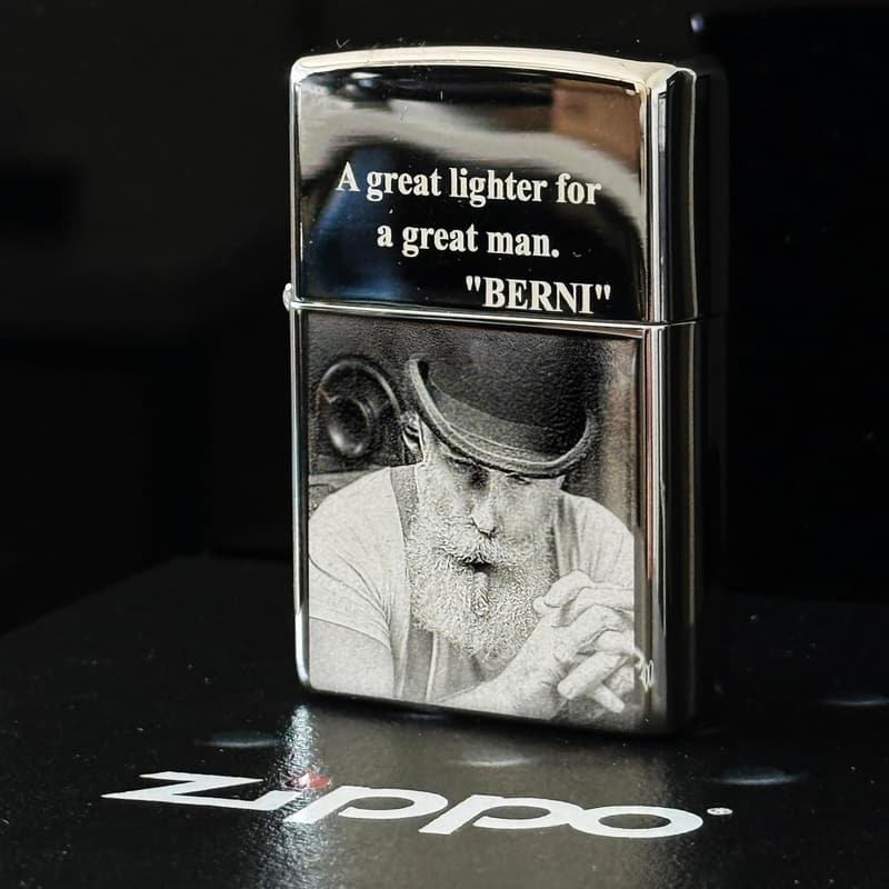 Personalisiertes Zippo Feuerzeug mit Foto und Gravur für den Vatertag