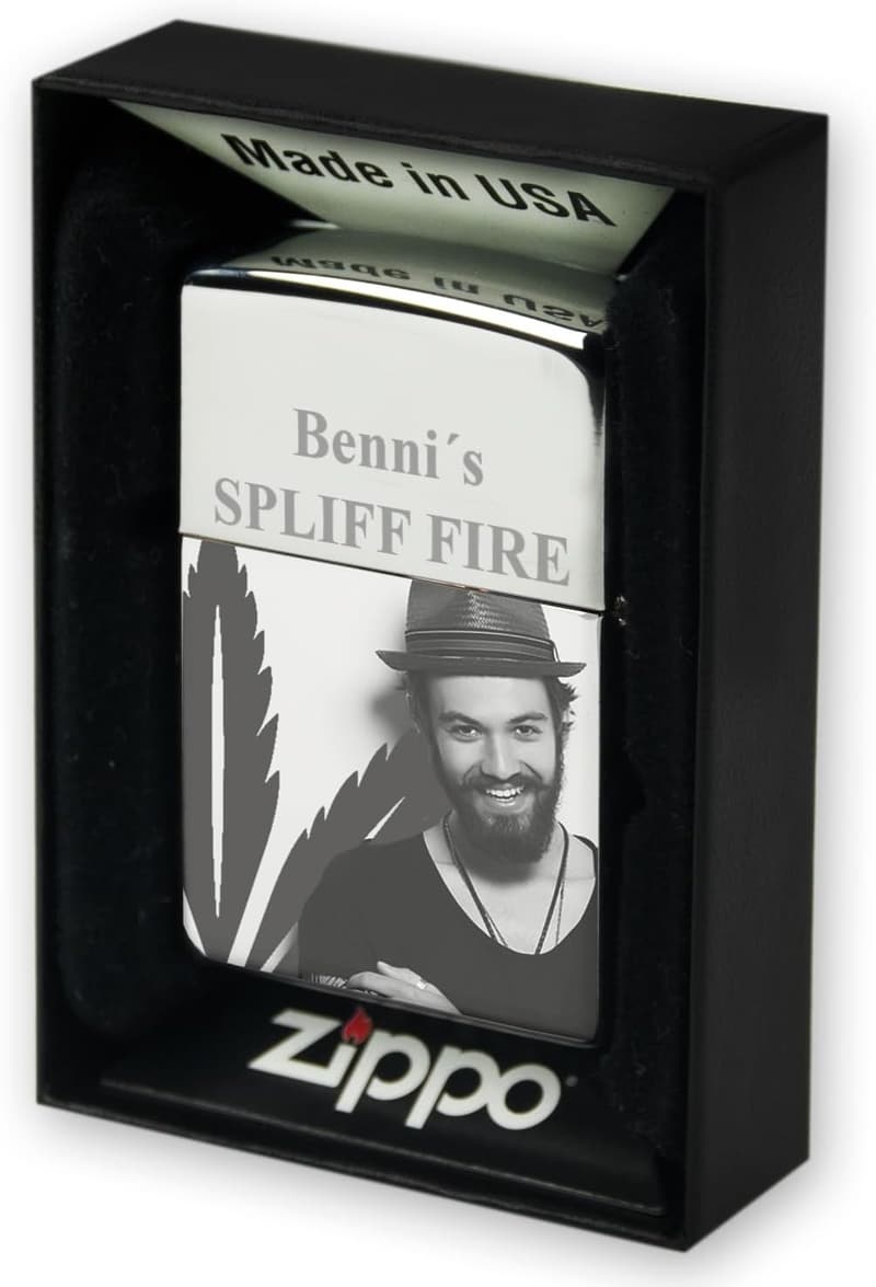 Personalisiertes Zippo Feuerzeug mit Foto und Gravur für den Vatertag