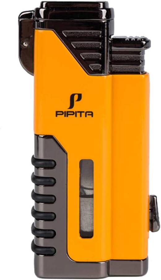 PIPITA Nachfüllbares Sturmfeuerzeug mit Jetflamme aus Zinklegierung