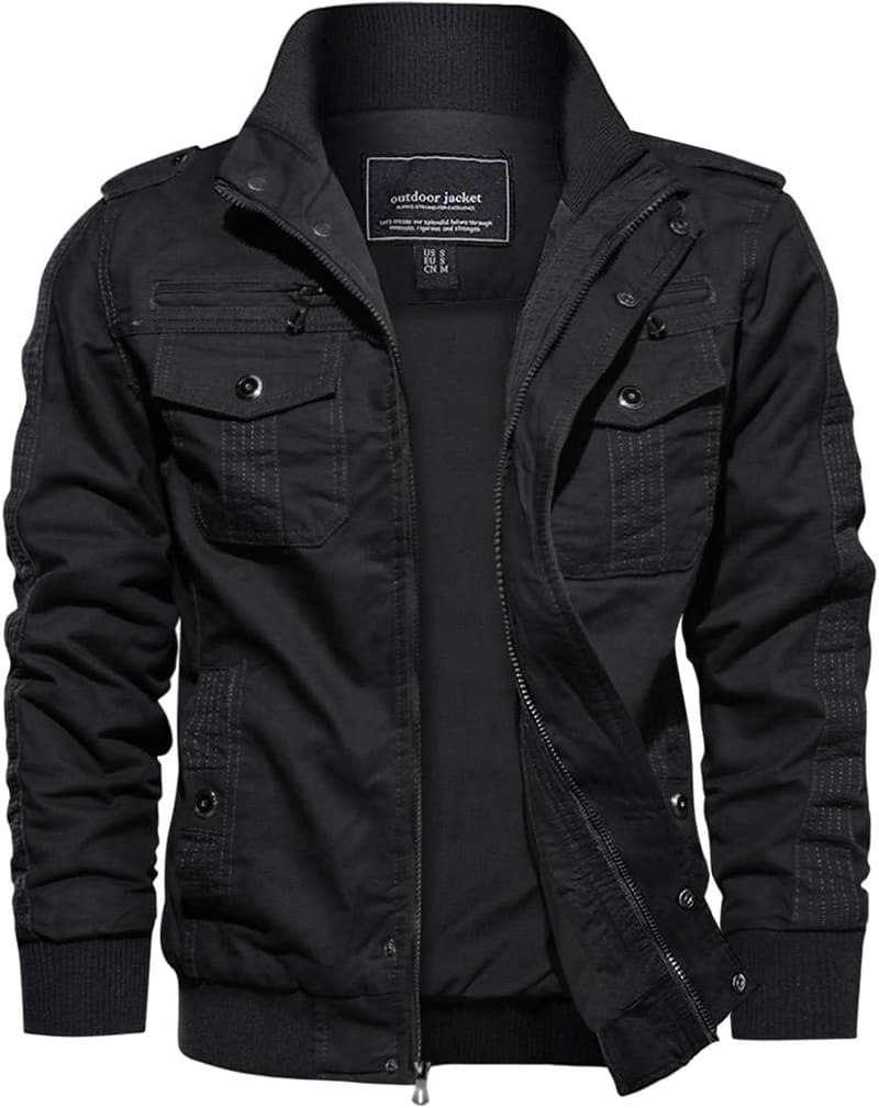 Herren Übergangsjacke im Cargo-Stil mit vielen Taschen für den Frühling