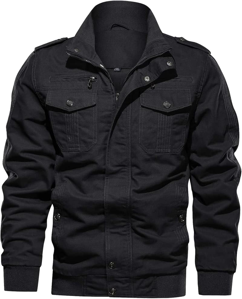Herren Übergangsjacke im Cargo-Stil mit vielen Taschen für den Frühling