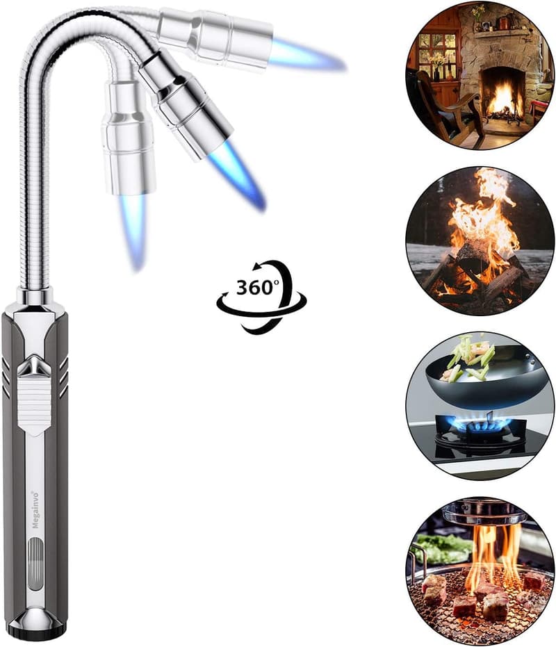 Stabfeuerzeug mit Jetflamme – Nachfüllbar für Grill, Kamin, Camping
